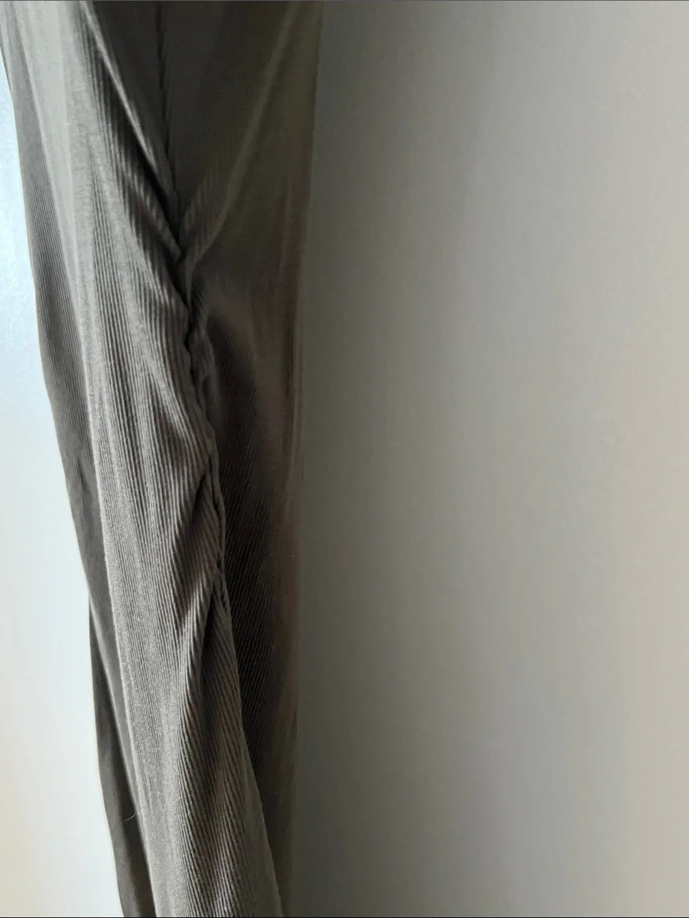 Vuori Pose Sleeveless Ribbed Mock Neck Midi Dress in Olive Green - Picture 4 of 4